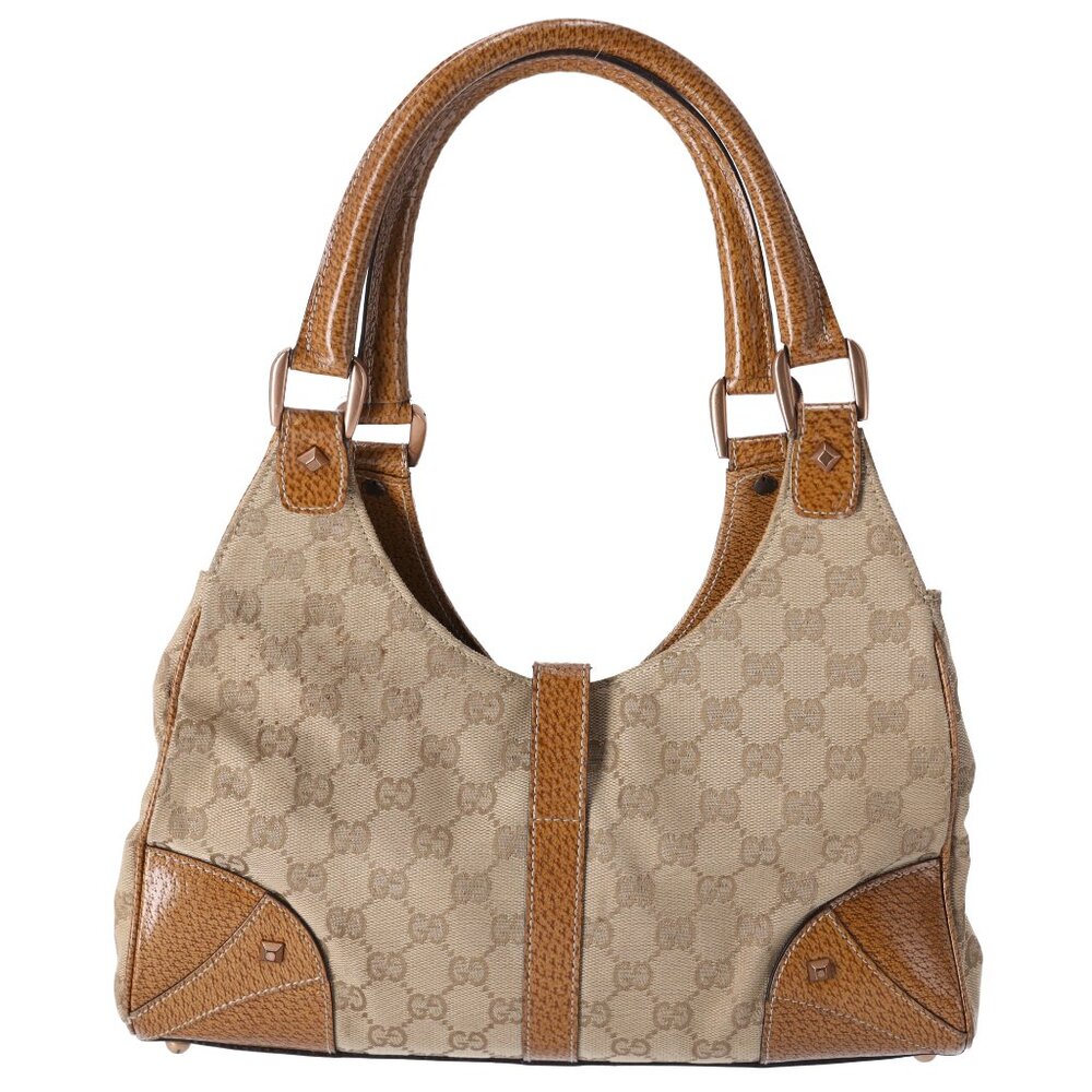 GUCCI Jackie Hobo Bag 124407 Beige Brown Jacquard Leather - Picture 3 of 9